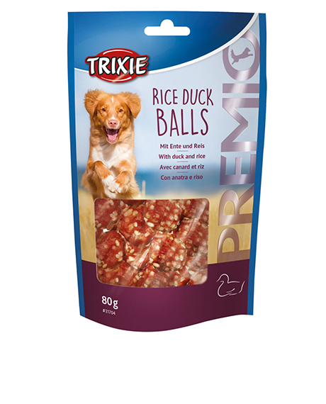 Trixie Premio Rice Duck Balls skanėstai šunims su antiena, 80 g