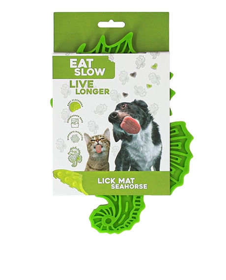 Eat Slow Seahorse laižymo kilimėlis, žalias