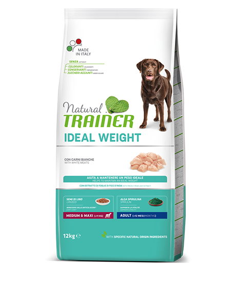 Natural Trainer Adult Ideal Weight M/M sausas maistas šunims, 12 kg