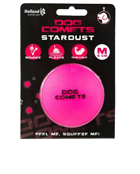 Dog Comets Stardust kamuoliukas šunims, rožinis, 6 cm