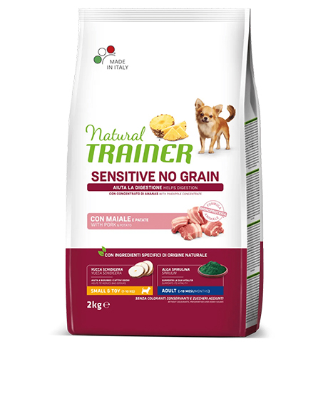 Natural Trainer Sensitive Mini sausas maistas šunims su kiauliena, 2 kg