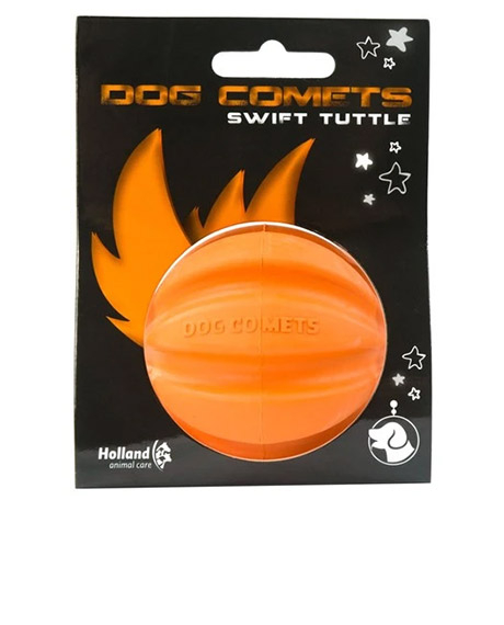 Dog Comets Swift Tuttle kamuoliukas šunims, oranžinis, 6 cm