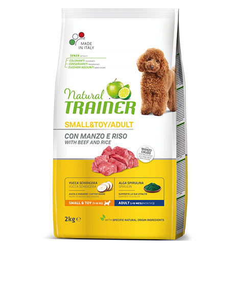 Natural Trainer Adult Mini sausas maistas šunims su jautiena : Pakuotė - 7 kg