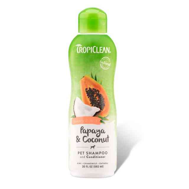 TROPICLEAN PRABANGUS ŠAMPŪNAS ŠUNIMS PAPAYA PLUS 2 IN 1 355ml