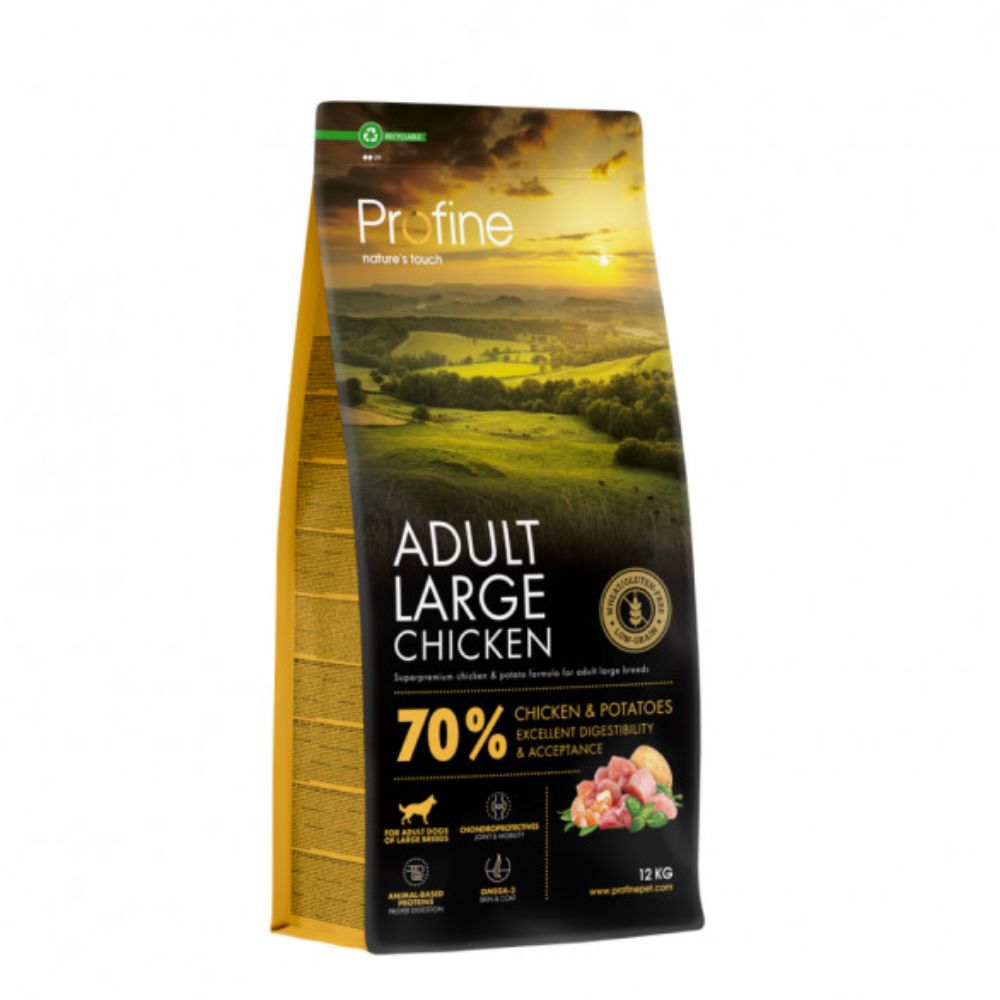 Profine Adult Large Breed Chicken & Potatoes sausas maistas didelių veislių šunims su vištiena - Produkto Svoris 3kg