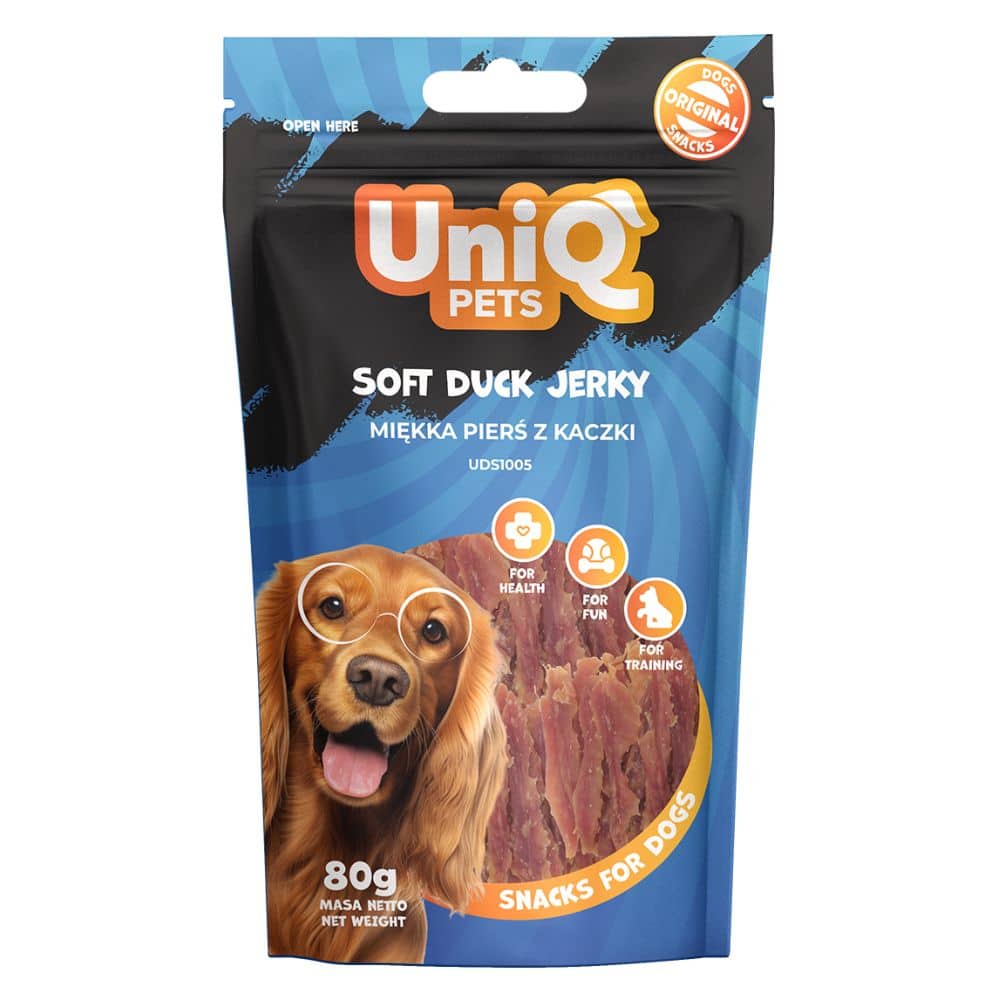 UNIQ PETS soft duck jerky 80g skanėstas šunims antienos filė