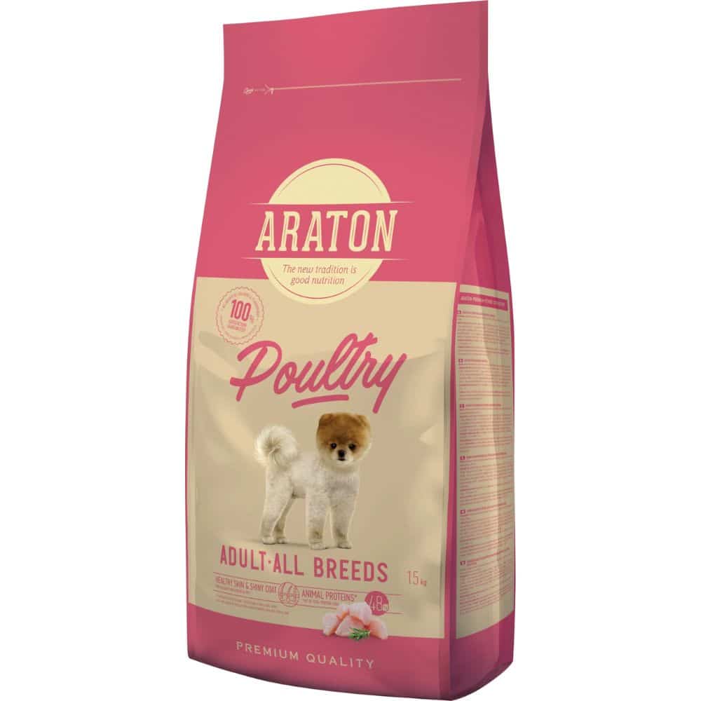 Araton Adult Poultry sausas maistas šunims su vištiena 15kg