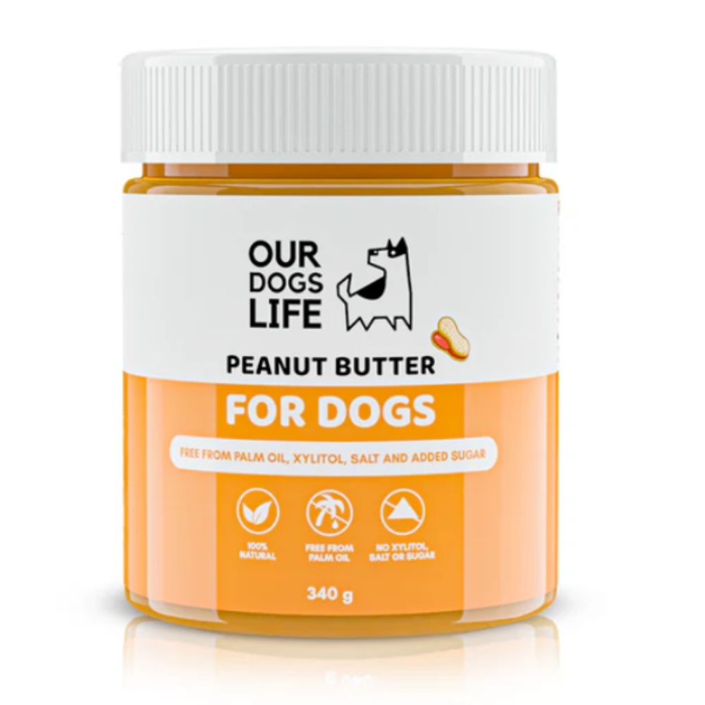 DOGSLIFE Natural Peanut Butter žemės riešutų sviestas šunims, 340 g