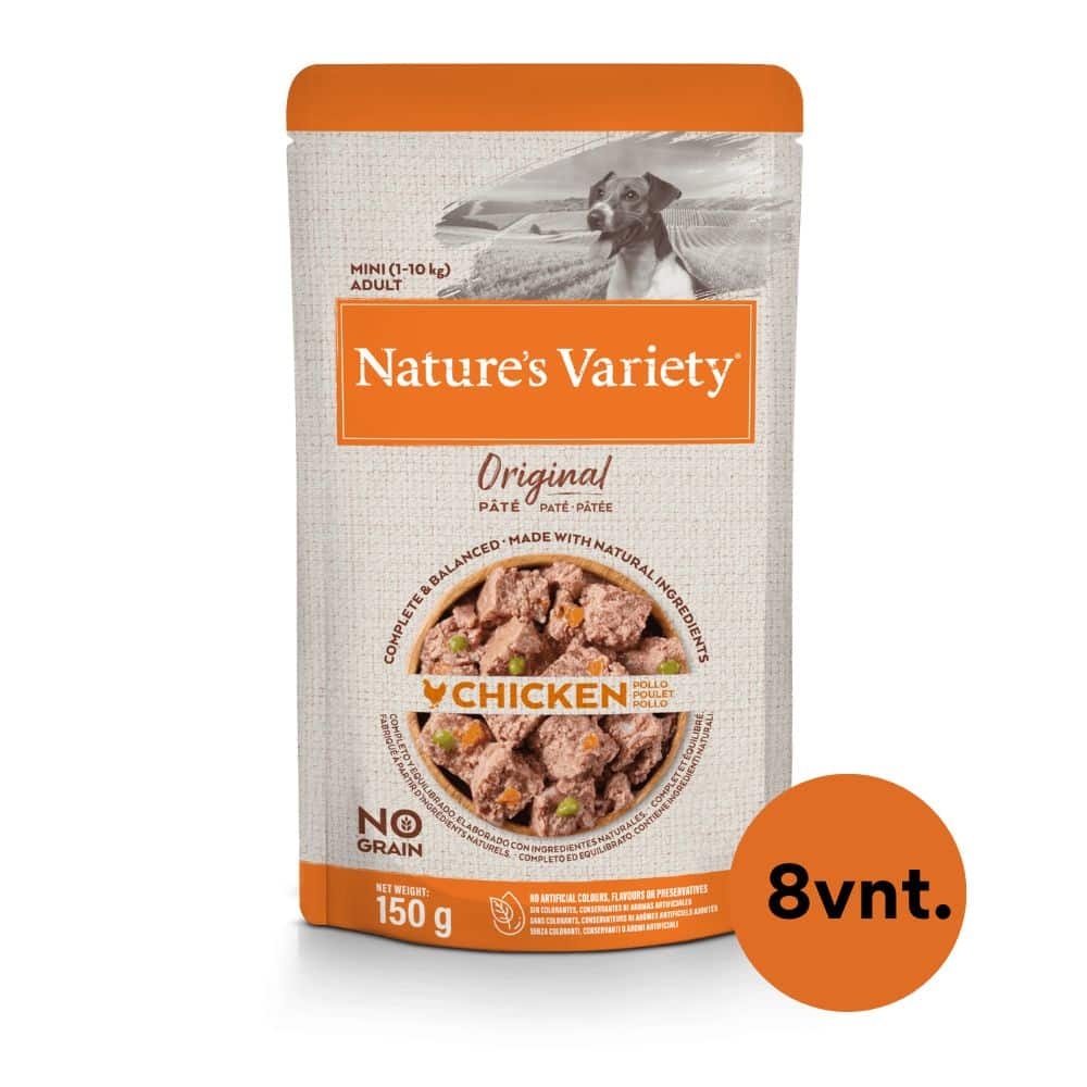 Nature's Variety Wet Original Mini Dog (vištiena) konservai mažų veislių šunims 150g*8vnt