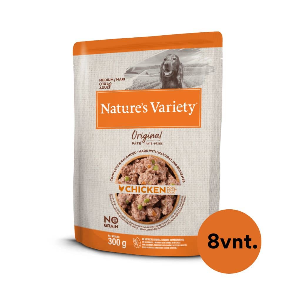 Nature's Variety Wet Original Med Dog (vištiena) konservai vidutinių ir didelių veislių šunims 300g*8vnt