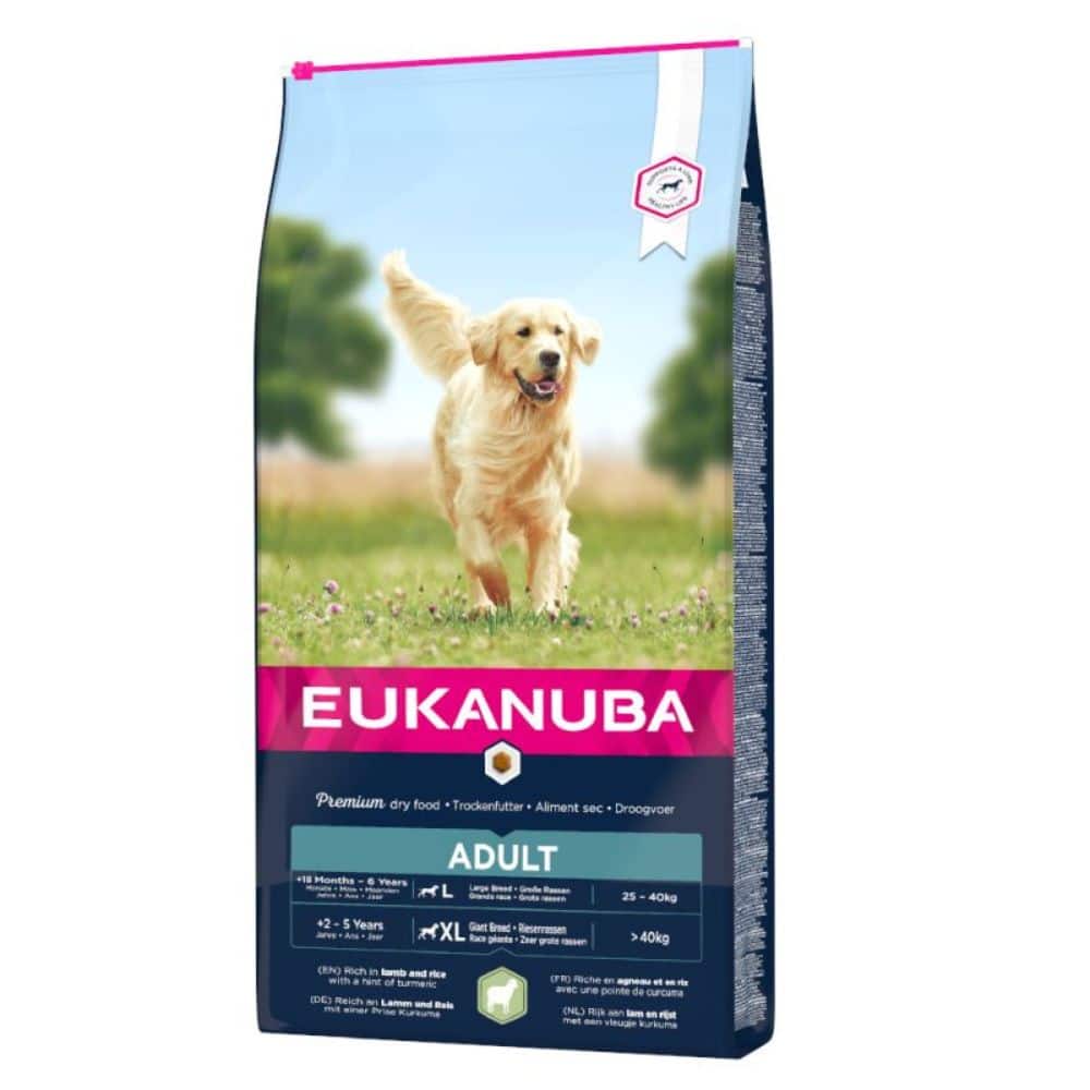 Eukanuba Adult Large/XLarge Breed Lamb & Rice 12kg sausas maistas didelių veislių šunims su ėriena