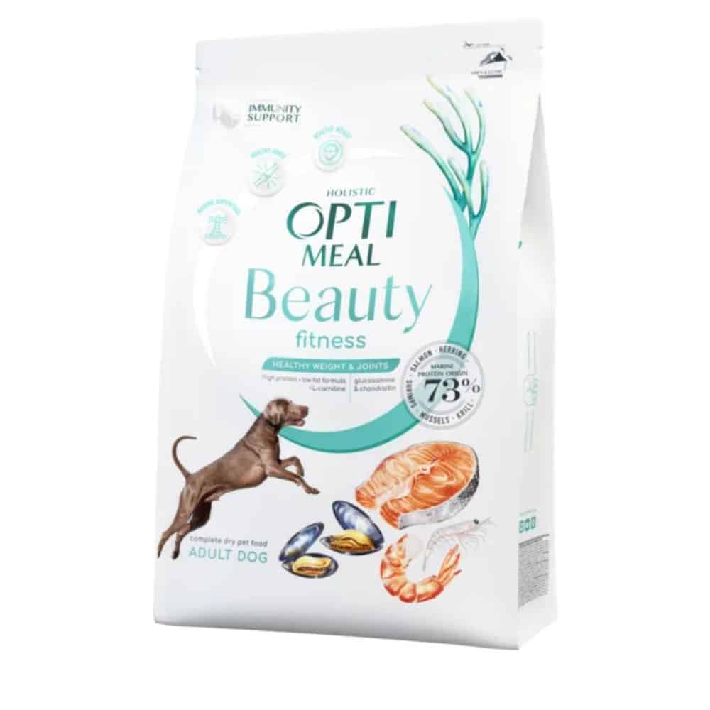 Optimeal Beauty Fitness begrūdis sausas pašaras šunims 10kg