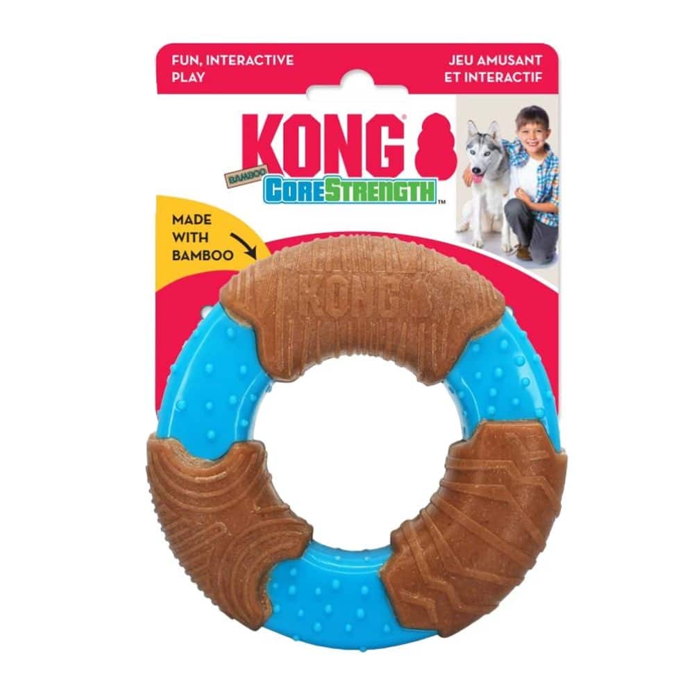 KONG CoreStrength Bamboo Ring patvarus žaislas šunims, žiedas