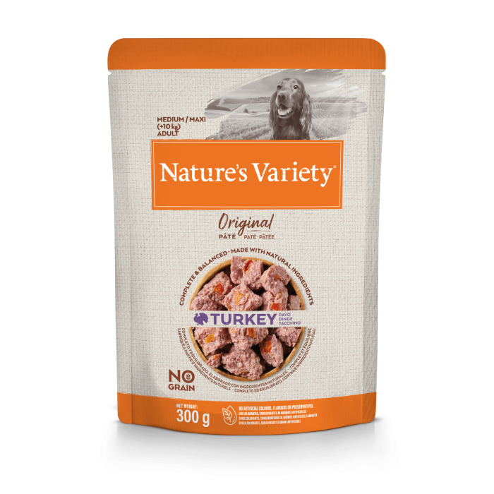Nature's Variety Med/Max Adult Turkey begrūdis, drėgnas maistas šunims, 300 g