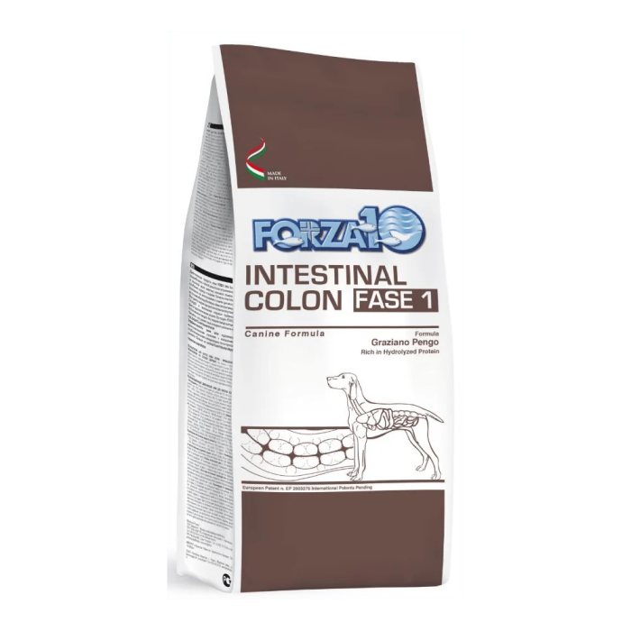 Forza 10 Intestinal Colon Fase 1 sausas maistas šunims, esant ūmiems žarnyno absorbcijos ir virškinimo sutrikimams, 1,5 kg