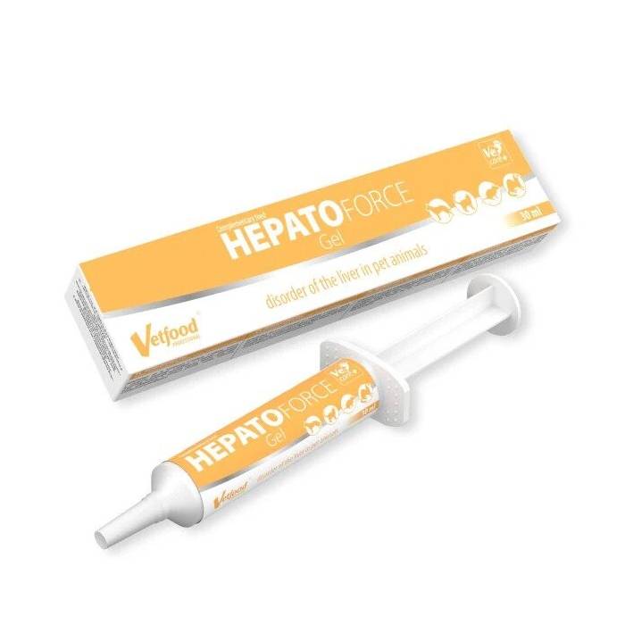 Vetfood Hepatoforce gel papildai augintiniams, esant kepenų nepakankamumui, 30 ml