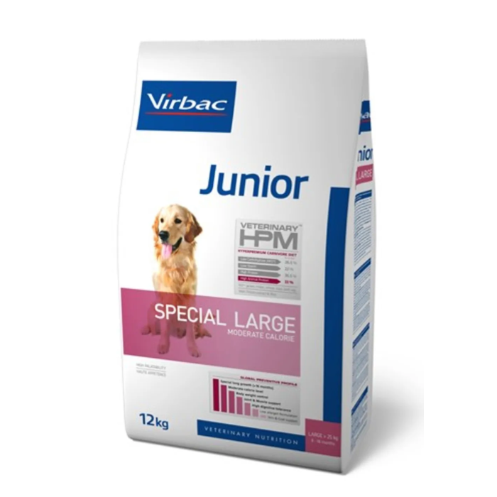 Virbac Veterinary HPM Senior Dog Large - Medium visavertis ėdalas didelių ir vidutinių veislių, vyresnio amžiaus šunims, 12 kg