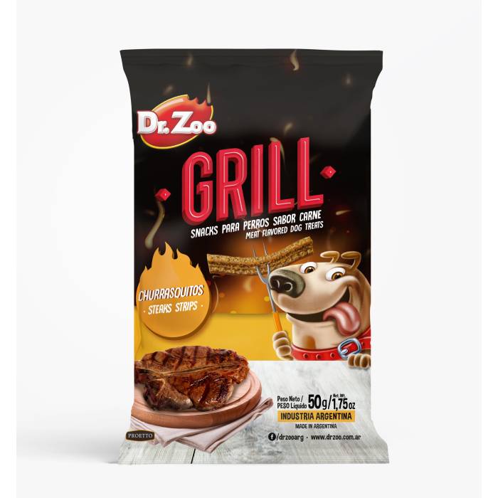 Dr. Zoo Grill grilintos kepsnių juostelės šunims, 50 g