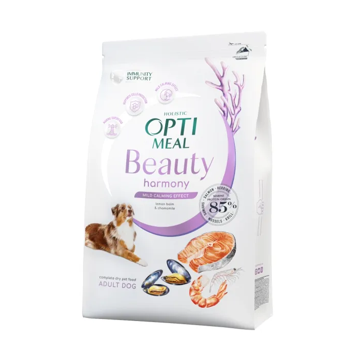 OPTIMEAL™ Beauty Harmony Raminantis poveikis. Visavertis pašaras visų veislių suaugusiems šunims, 4 kg