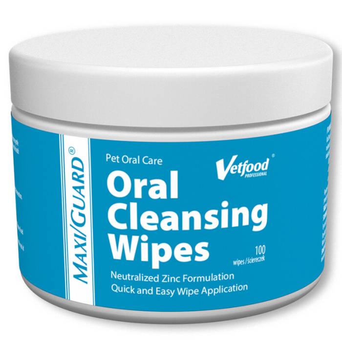 Vetfood MAXI/GUARD Oral Cleansing Wipes burnos valymo servetėlės, 100 vnt.