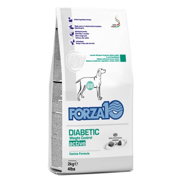 Forza 10 Diabetic Active sausas maistas šunims, sergantiems cukriniu diabetu, 2 kg