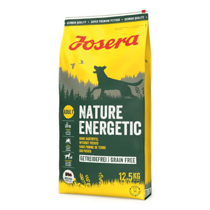 Josera Nature Energetic begrūdis sausas maistas šunims su paukštiena, 12,5 kg