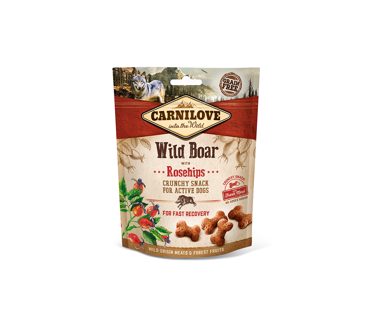 Carnilove skanėstai šunims Wild Boar with Rosehips, 200 g