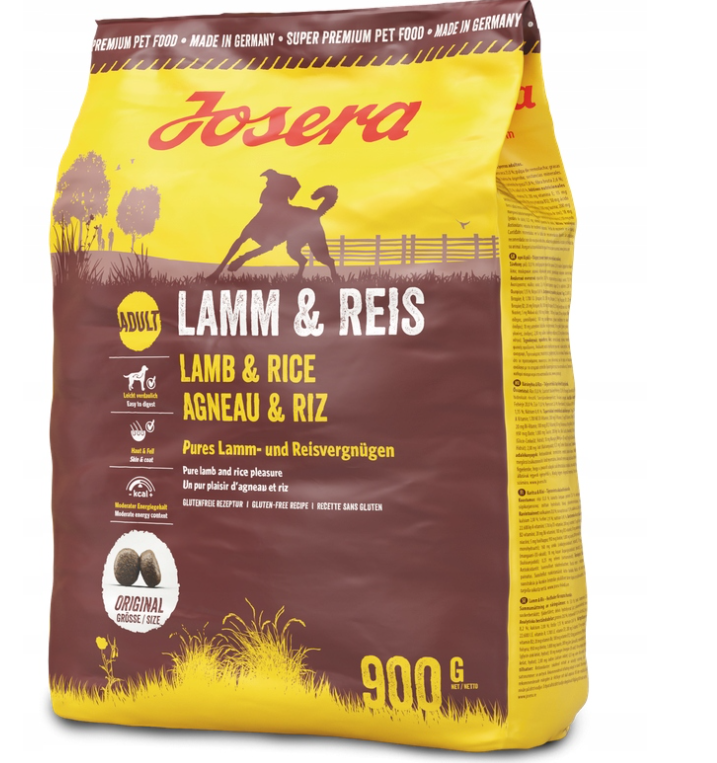 Josera Lamb - Rice sausas maistas šunims su ėriena : Pakuotė - 900 g