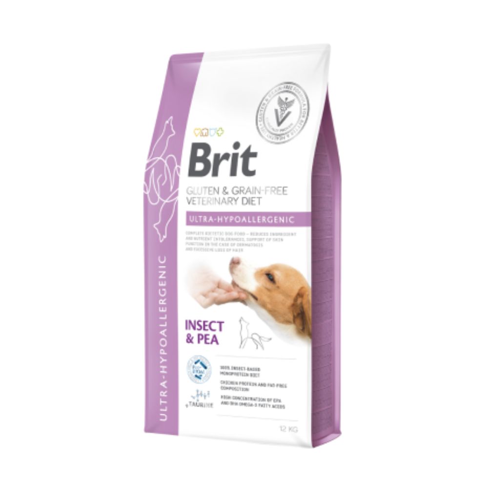Brit Veterinary Diets Dog Ultra-Hypoallergenic sausas maistas šunims 12kg - Produkto Svoris 12kg