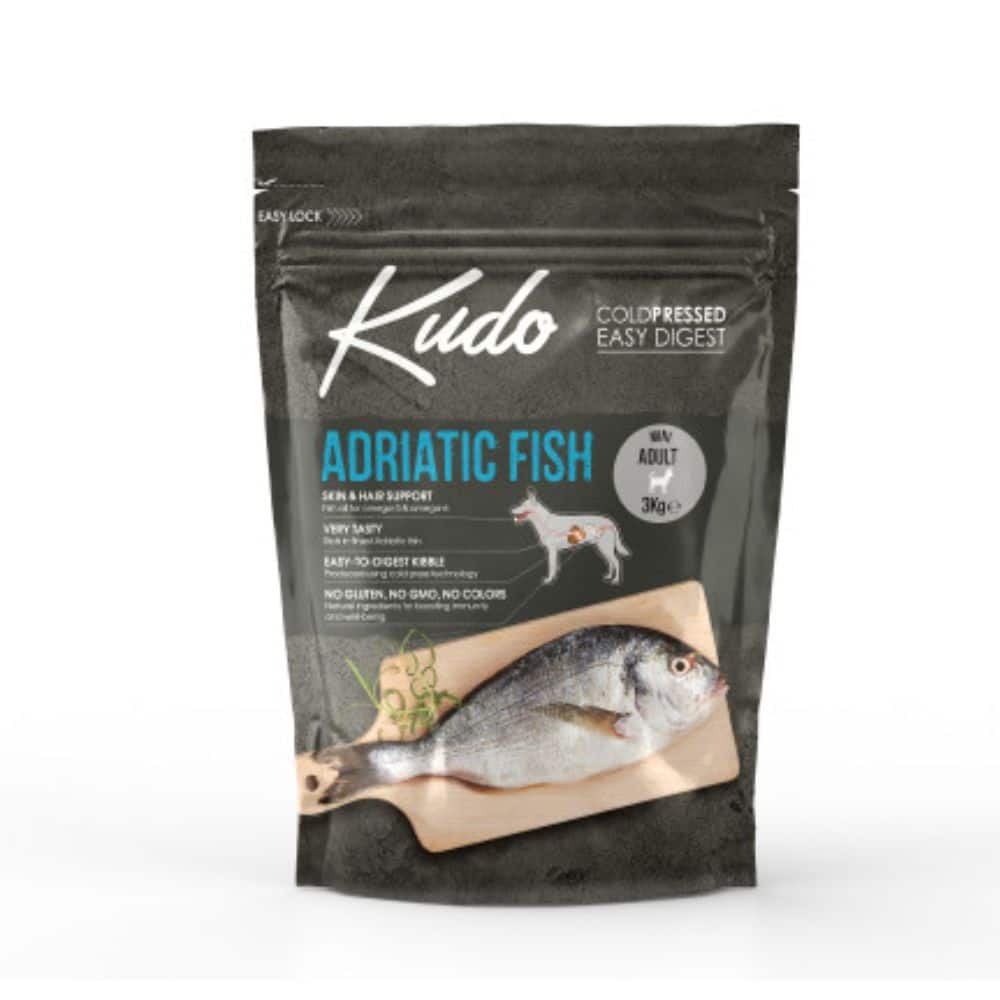 Kudo Adriatic Fish Mini Adult sausas maistas suaugusiems šunims 3 kg