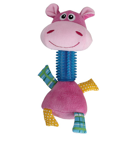Pawise Long Neck Hippo žaislas šuniukams, 26 cm