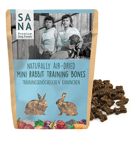 Sanadog Mini Bones triušienos skanėstai šunims, 100 g
