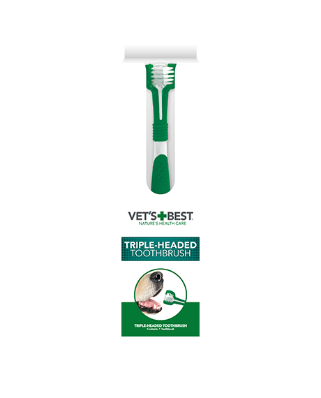 Vet‘s Best Triple Headed dantų šepetėlis