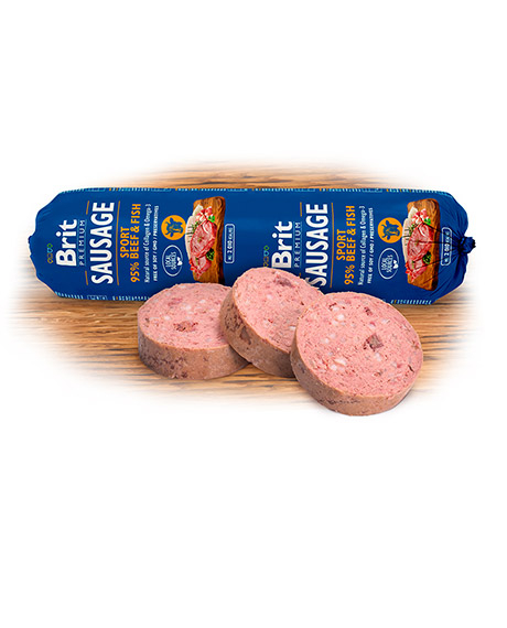Brit Premium Sport dešra šunims su jautiena ir žuvimi, 800 g