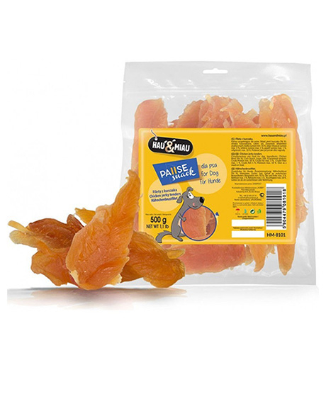 Hau-Miau vištienos file skanėstai šunims, 500 g