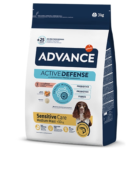 Advance Sensitive Medium Maxi sausas maistas šunims su lašiša : Pakuotė - 12 kg