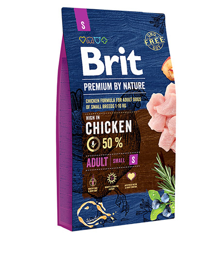 Brit Premium By Nature Adult S sausas maistas šunims : Pakuotė - 3 kg