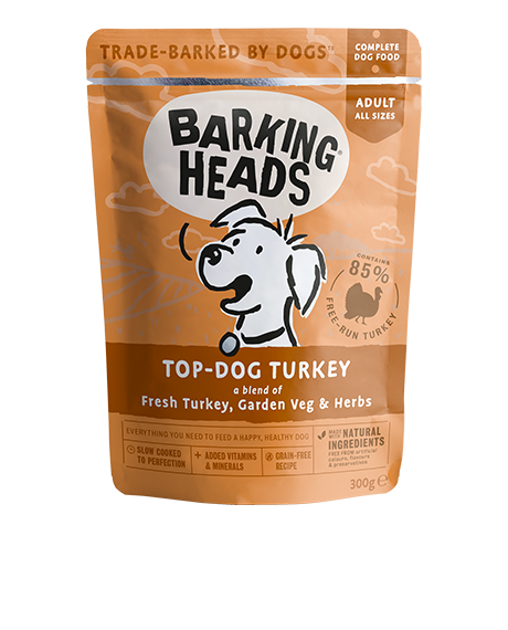 Barking Heads Top Dog Turkey konservai šunims su kalakutiena, 300 g