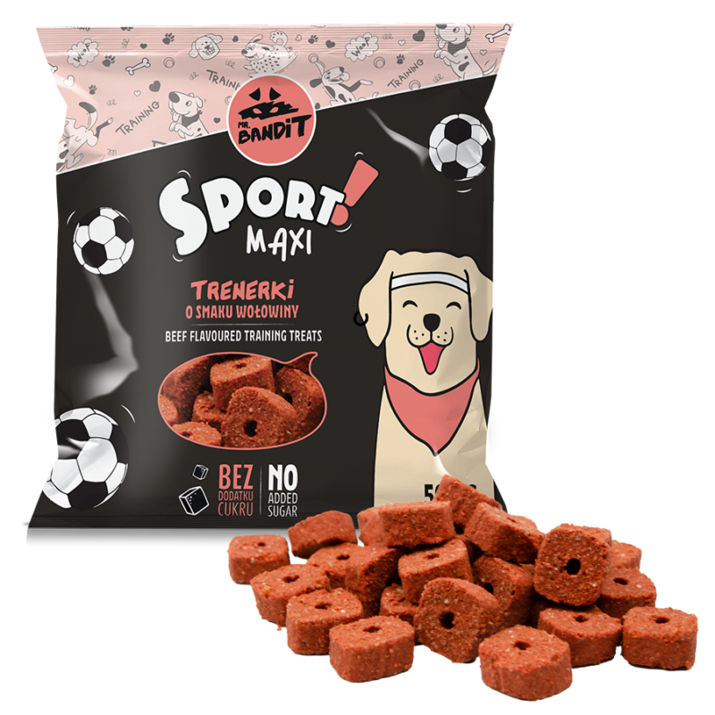 Mr. Bandit SPORT MAXI treniruočių skanėstai jautienos skonis 500 g
