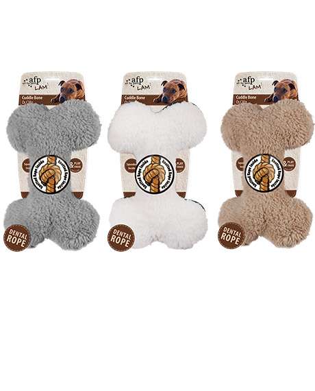 AFP Lambswool pliušinis kaulas žaislas šunims, 23 cm