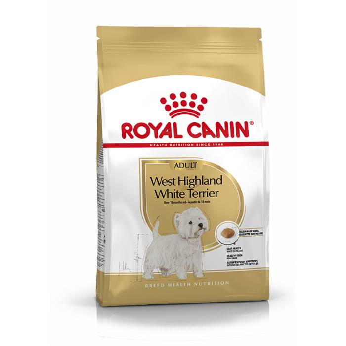 Royal Canin West Highland White Terrier Adult sausas maistas Vakarų Škotijos baltųjų terjerų veislės šunims, 0,5 kg