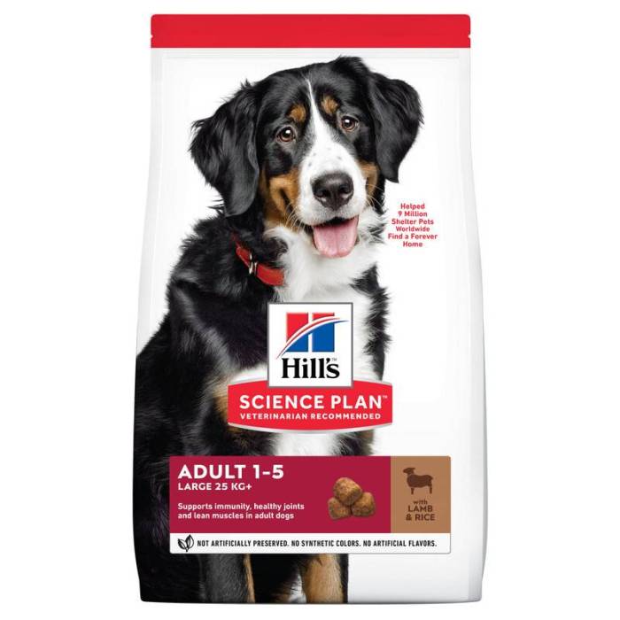 Hill's Science Plan Canine Adult Large Breed Lamb and Rice sausas maistas didelių veislių šunims, 14 kg