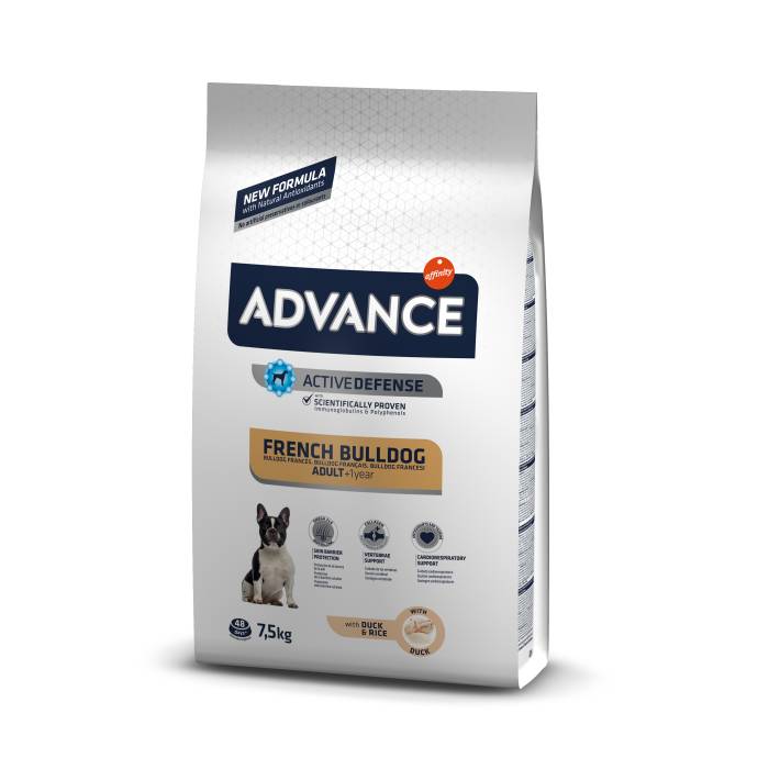 Advance French Bulldog sausas maistas Prancūzų buldogų veislės šunims, 7.5 kg