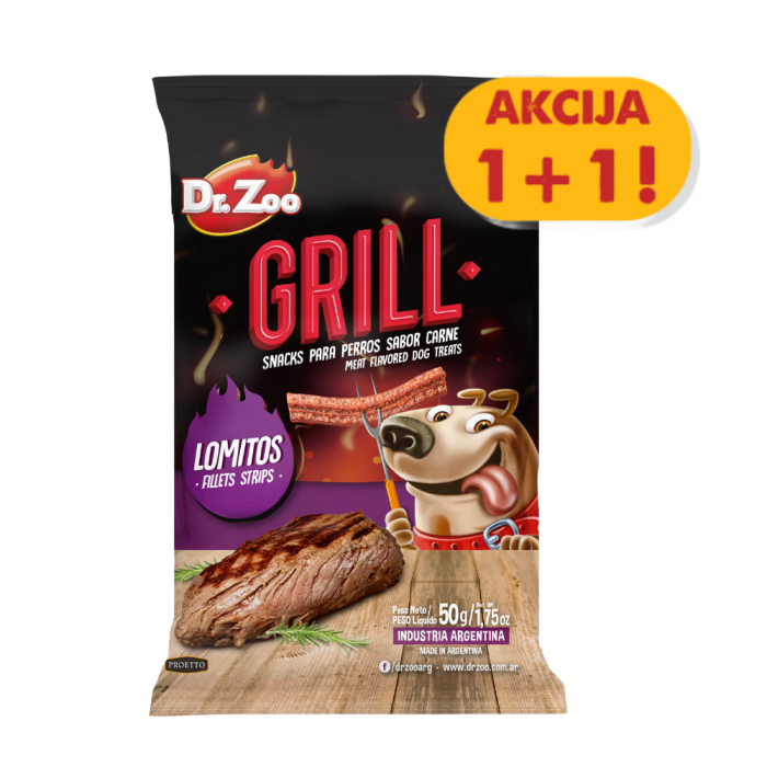 Dr. Zoo Grill grilintos file juostelės šunims, 50 g
