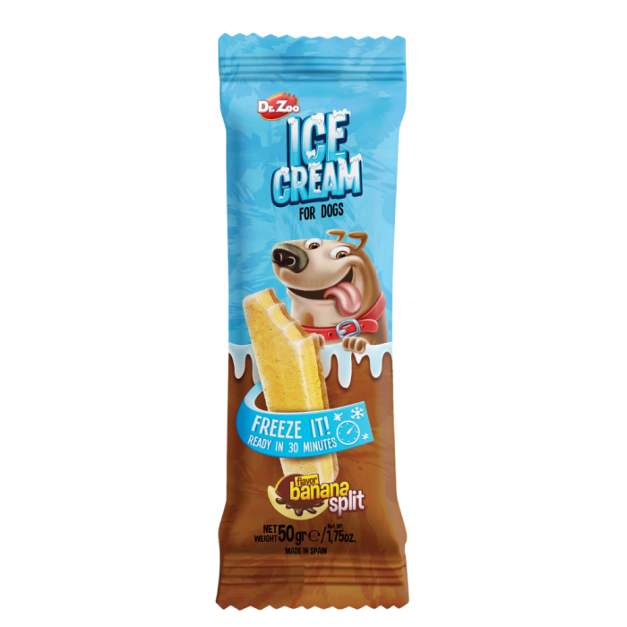 Dr. Zoo bananų skonio ledai šunims, 50 g