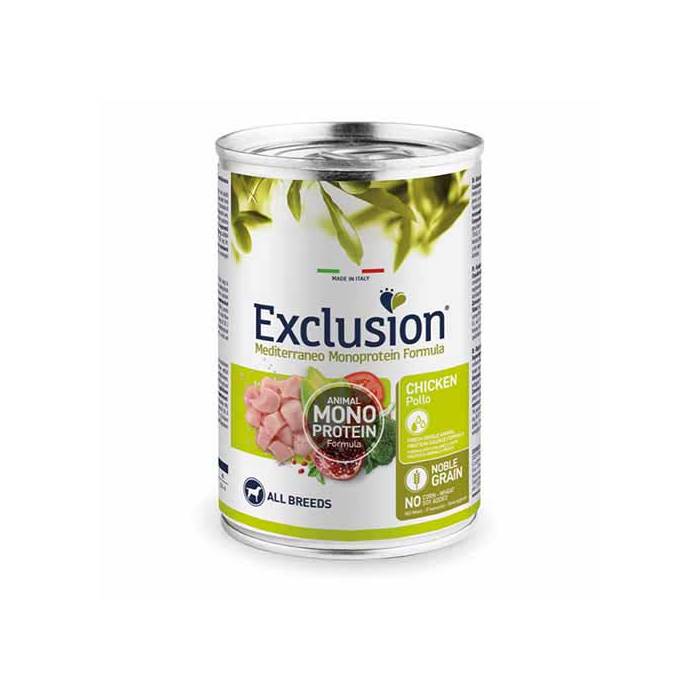Exclusion Mono Protein Mediterraneo konservuotas maistas šunims su vištiena, 400 g