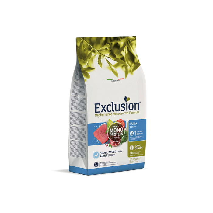 Exclusion Mono Protein Mediterraneo sausas maistas mažų veislių šunims su tunu, S, 2 kg