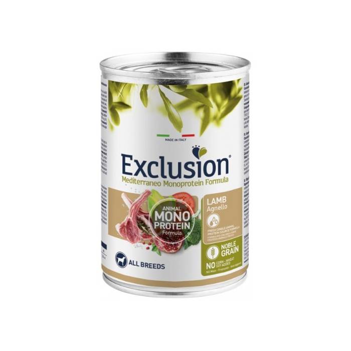 Exclusion Mono Protein Mediterraneo konservuotas maistas šunims su ėriena, 400 g