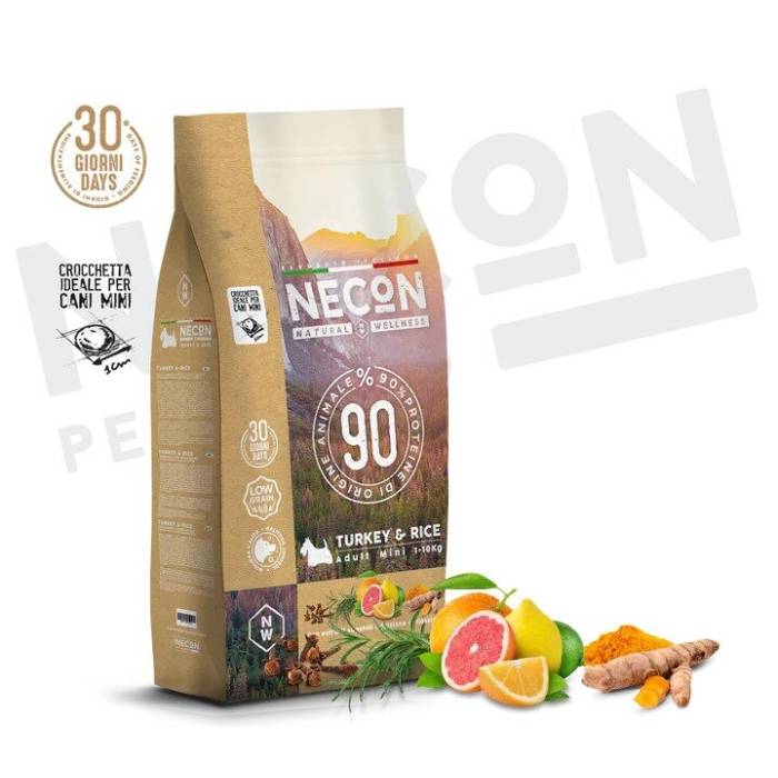 Necon Natural Wellness Adult Mini Turkey and Rice sausas maistas mažų veislių šunims, 2 kg