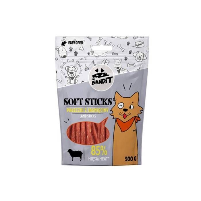 Mr. Bandit Soft Sticks skanėstai šunims lazdelės su ėriena, 500 g